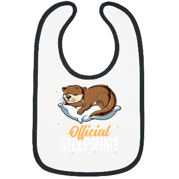 Discover Otters Sleeping Sea Otter Official Sleep Bibs