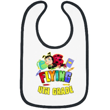 Discover Flying Into 4th Grade Ladybug Back To School First Day Cute Bibs