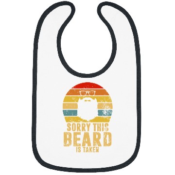 Discover Sorry This Beard Is Taken Retro Valentines Day Idea for Him Bibs
