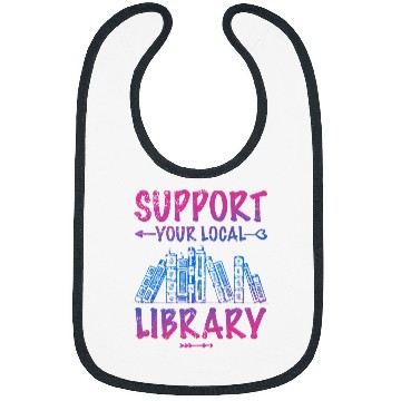 Discover Reading Book Support Your Local Library Book Lover Proud Librarian Squad Reader Bibs