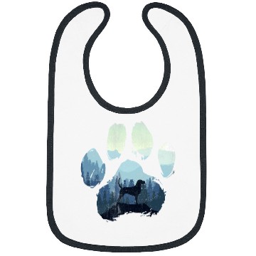 Discover English Foxhound Dog Paw Mom Dad Mountains Bibs