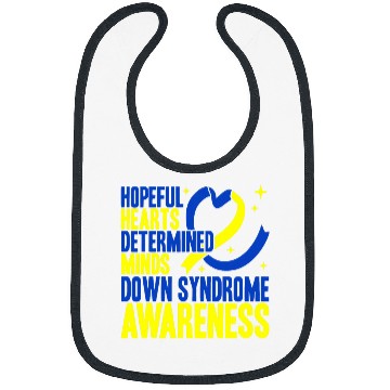 Discover Hopeful Hearts Determined Minds Down Syndromes Awareness Bibs