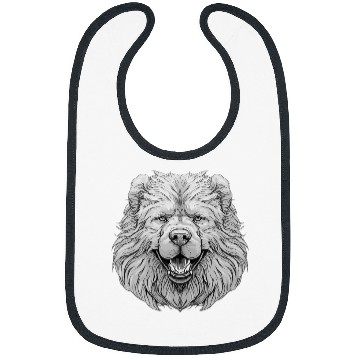 Discover Chow Chow Dog Portrait Animal Bibs