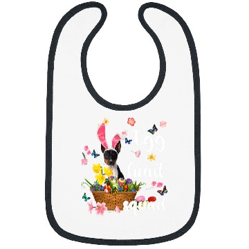 Discover Dog Rat Terrier Happy Easter Day Easter Colorful Egg Hunt Bibs
