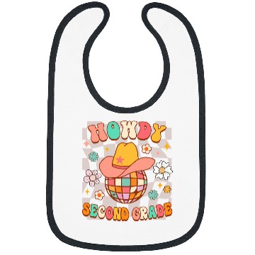 Discover 2nd Grade Teacher Rodeo Country Western Howdy Second Grade Bibs