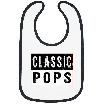 Discover Classic Pops Retro Grandad Artwork Bibs