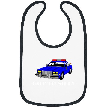Discover Hilarious Got Too Silly Goose in Police Car Tee Bibs