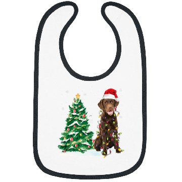 Discover Labrador Lab Dog chocolate labrador Christmas Lights Decor xmass Tree Bibs