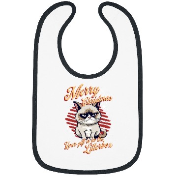 Discover Angry Cat Christmas Meme Merry xmass 2Ugly Christmas Cat Bibs
