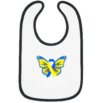 Discover Down Syndromes Awareness Butterfly Ribbon Bibs
