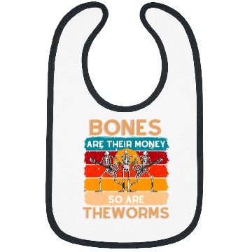 Discover Skeletons Skulls Bones Are Their Money Skeletons Playing Guitar Retro vintages Skull Bibs