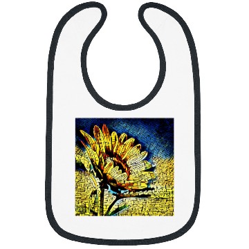 Discover Sunflower Abstract Art Retro Sun Flower Bibs
