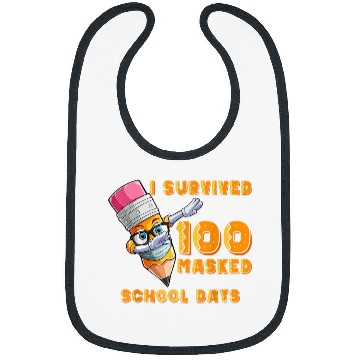 Discover I Survived 100 Masked School Days Smarter  Crayon Bibs
