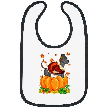 Discover Dog Great Dane Thanksgiving Turkey Fall Autumn Pumpkin Bibs