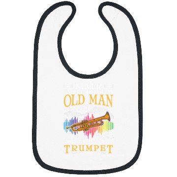 Discover Trumpet Lover Old Man Trumpeter Trumpet Player 2 Bibs