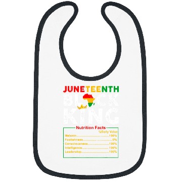 Discover Nutritional Facts Juneteenth 1865 Black King Black Queen Bibs