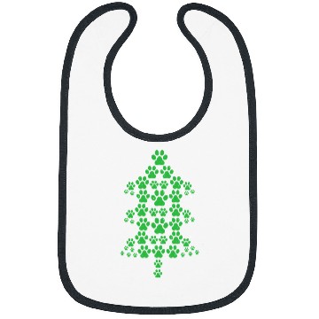 Discover Cat Paw Prints Christmas Tree For Cat Mom Cat Dad Bibs