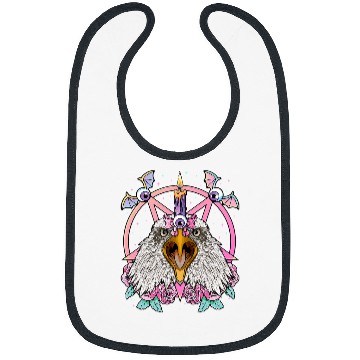 Discover Pastel Goth Eagle Pagan Creepy Menhera Bald Eagle Bibs