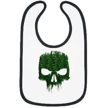 Discover Skeletons Skulls Binary Code Skull Computer Programmer Developer Tech Geek Skull Bibs