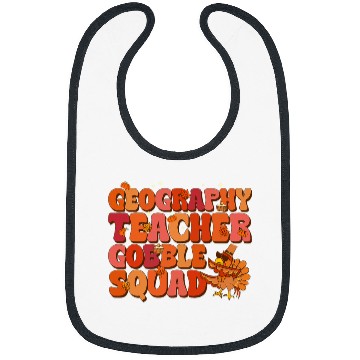 Discover geography teacher gobble squad groovy thanksgiving 1 Bibs