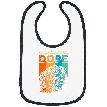 Discover Unapologetically Dope Afro African American Christmas Funny Bibs