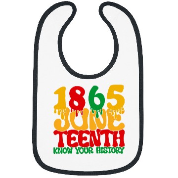 Discover 1865 Juneteenth Know Your History Afro Independence Day 2 Bibs