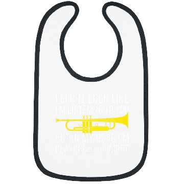 Discover Trumpet Lover Player In My Head Im Playing Trumpet Trumpeter Bibs