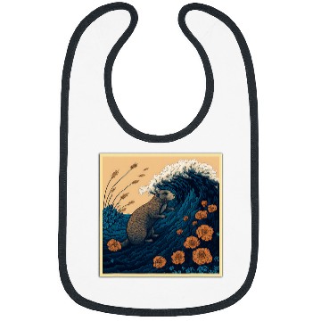 Discover Surrealism Japanese Painting Groundhog Bibs