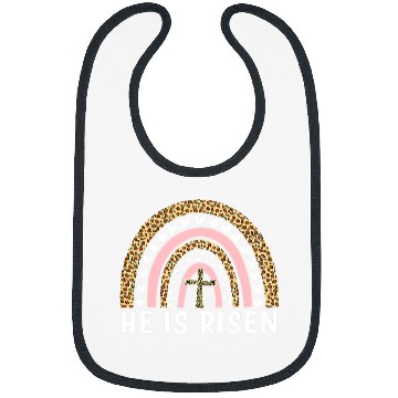 Discover Christian He Is Risen Leopard Rainbow Christian Jesus Happy Easter Day Christ Bibs