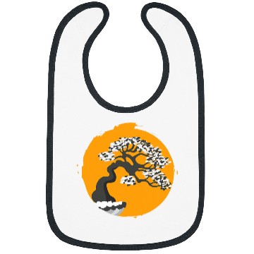 Discover Bonsai Tree Enso Circle Calligraphy Zen Buddhist Bibs