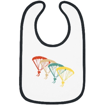 Discover Skydiving Gift Retro Skydiving Parachute Bibs