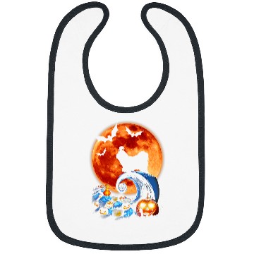Discover Shih Tzu Dog Scary And Moon Funny Halloween Costume Bibs