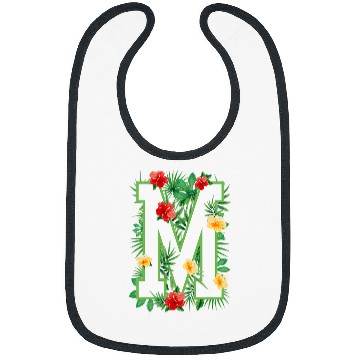 Discover Capital Letter M Alphabet Monogram Initial Flower Gardener Bibs