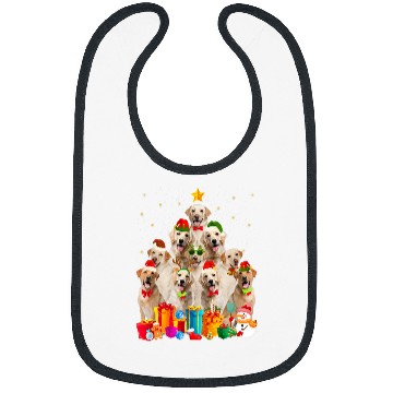 Discover Labrador Lab Dog Lover Matching Santa Christmas Tree Bibs