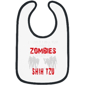 Discover Front Of Zombies Shih Tzu Funny Cute Dog Lover Bibs