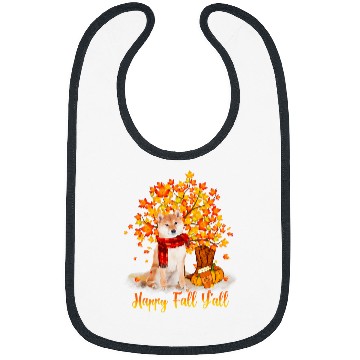 Discover Dog Shiba Inu Happy Fall Yall Shiba Inu Dog Lovers Thanksgiving Halloween Bibs