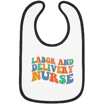 Discover Retro Groovy Labor Delivery nurses Nursing Student School Bibs