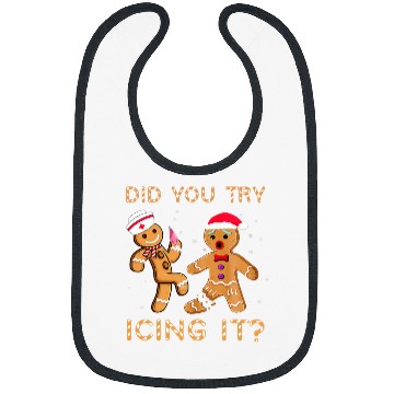 Discover Did You Try Icing It Retro Christmas Gingerbread nurses Squad Bibs