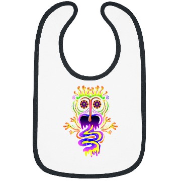 Discover Colourful ghosts Maya Gods Fantasy Creature Bibs