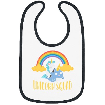 Discover Squad Narwhal Rainbow Mythical Magical Cute Unicorn Bibs