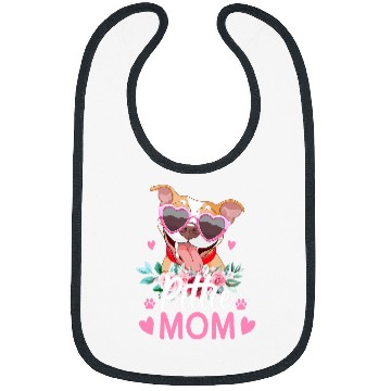 Discover Bully Cute Pittie Mom Sunglasses Flower For Pitbull Lovers Owner Pitbull Dog Bibs
