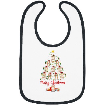 Discover Foxhound Dog Lover Matching Santa Foxhound Christmas Tree Bibs