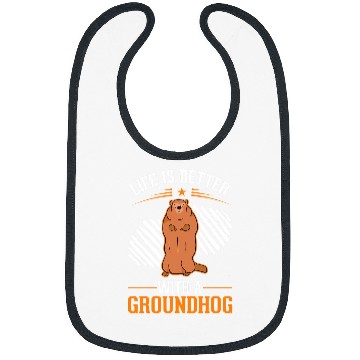 Discover Life is better with a Groundhog Woodchuck Marmot 3 Bibs