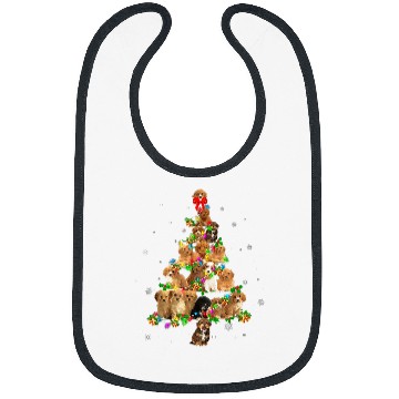 Discover Cute Cavapoo dog Christmas Tree decor xmass tree snowflake Bibs