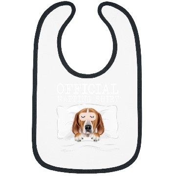 Discover Funny Official Napping Sleeping English Foxhound Bibs