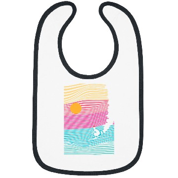 Discover Surf Life Christmas In July Retro Beach Summer Vacation Surfer Bibs
