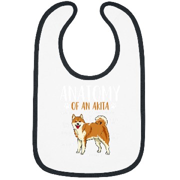 Discover Dog Akita Anatomy Bibs