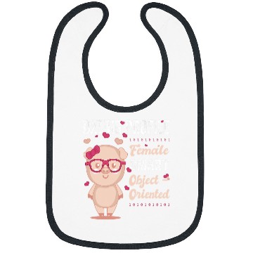 Discover Pig Lover Womens OOP Dating Object Oriented Pig Programming Software Engineer Bibs
