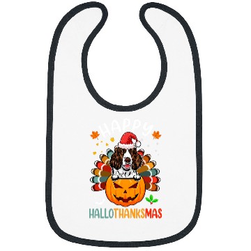 Discover Happy Hallothanksmas English Springer Spaniel Pumpkin Turkey Bibs