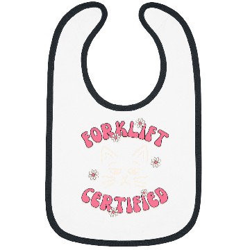 Discover Cute Forklift Certified Cat Funny Forklift Operator Retro Bibs